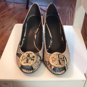 Tory Burch snakeskin wedges
